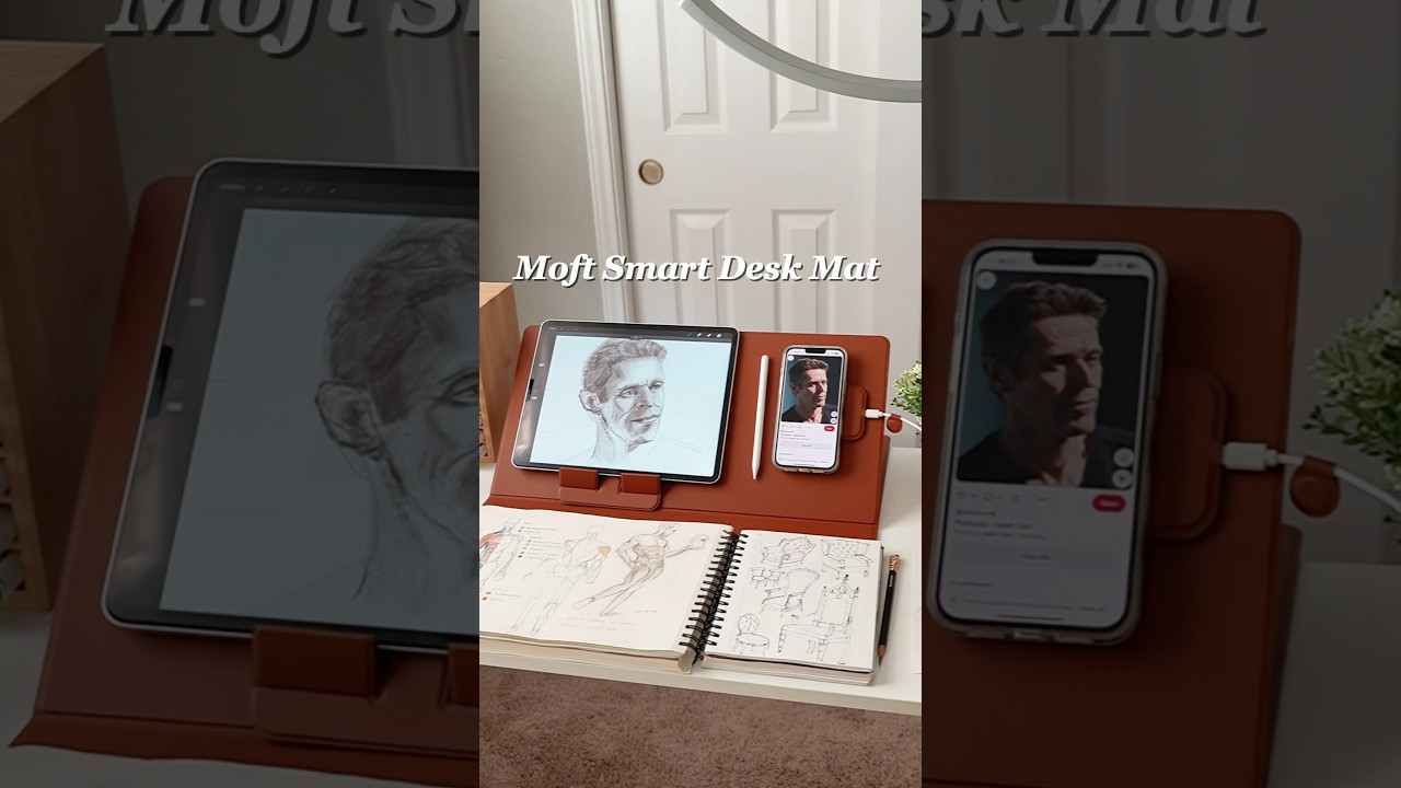 Finally I found a perfect smart desk mat for my art studio! ✨ #artstudio #desksetup #moft