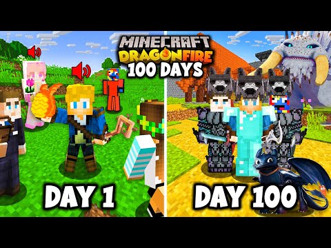 100 Days in DRAGON FIRE Minecraft... EPIC Story Unfolded!