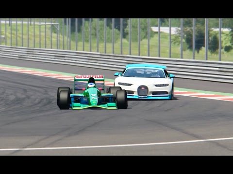 Battle Bugatti Chiron vs Jordan F1 1991