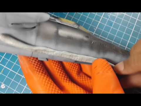 F-105 Thunderchief Soft-edge Camo Part 1: Applying the Blue-tac