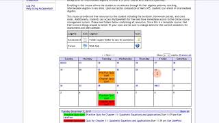 MyOpenMath- Calendar