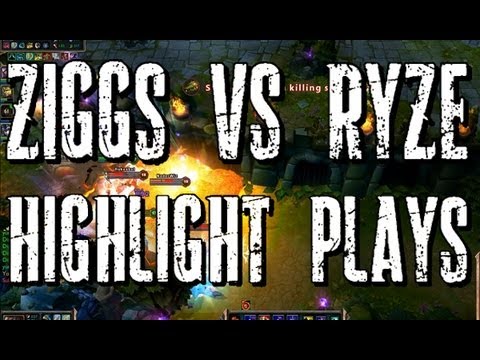 Ziggs vs Ryze Mid - Highlighted Kills Gameplay