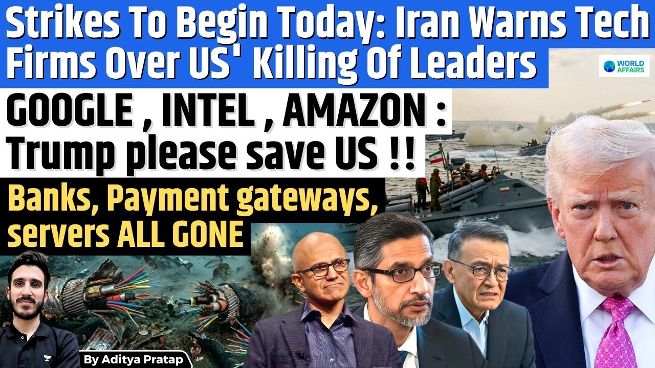US Iran War Update: Iran Threatens Apple Google Tesla Over US Strikes! Iran vs US Tech War Begins?