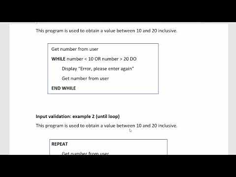 N5 Computing Science SQA Guidance   input validation