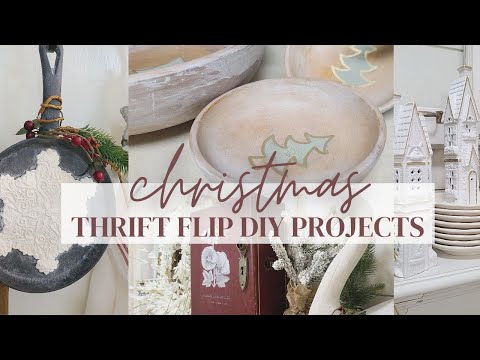 High End Thrift Flips • Christmas decor on a budget • painting techniques • look for less