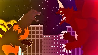 Burning Godzilla vs Destoroyah (Heisei Battle Animation)
