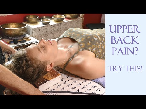 Upper Back Pain Relief with Household Items, Easy Stretches, Improve Posture | Athena Jezik