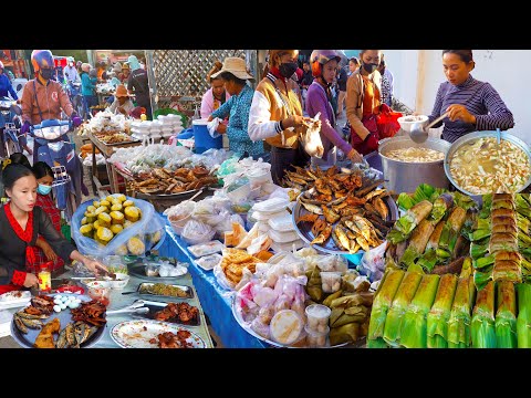 Countryside Breakfast For Factory Workers @ Prek Touch - Porridge, Fried Fishes, Pork Rice, &More