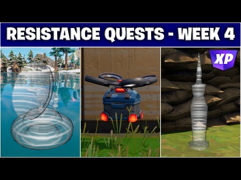 RESISTANCE QUESTS (WEEK 4)! Anti-tank rounds, Drone Data & Aquatic Communication Relays [Fortnite]