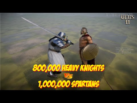 MASSIVE BATTLE 800,000 HEAVY KNIGHTS vs 1,000,000 SPARTANS | Ultimate Epic Battle Simulator 2| UEBS2
