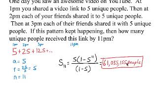 Geometric Series Word Problems