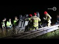 VIDEO | Auto slaat over de kop bij ernstig ongeval op A18
