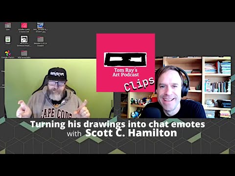 Turning his drawings into chat emotes - Tom Ray's Art Podcast Clip 