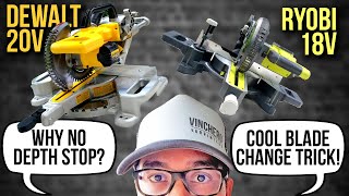 Dewalt 20v vs Ryobi 18v Sliding Miter Saw // Best Sliding Mi