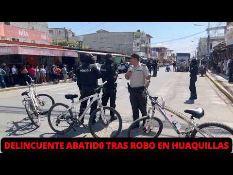 Delincuente abatid0 tras intento de rob0 afuera de un banco en Huaquillas, El Oro