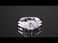 2 Piece 3 60 TCW Round Cubic Zirconia Bridal Ring Set In 10k White Gold