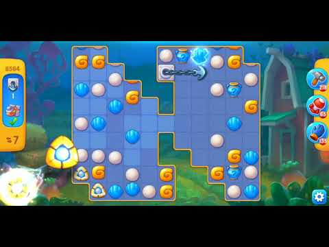 Fishdom. 8564 level no boosters and diamonds. 22 moves (❌ no lightning)