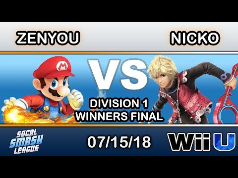 SCSL - FAD | Nicko (Shulk) Vs. eM | Zenyou (Mario) Winners Finals - Smash 4
