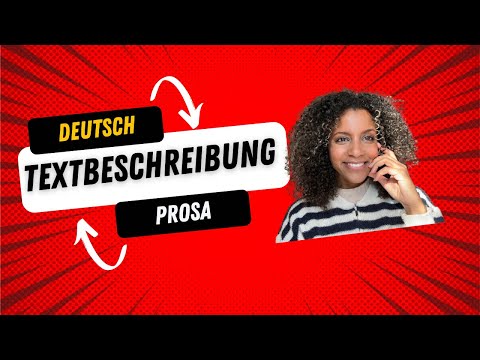 Text description prose - structure & tips