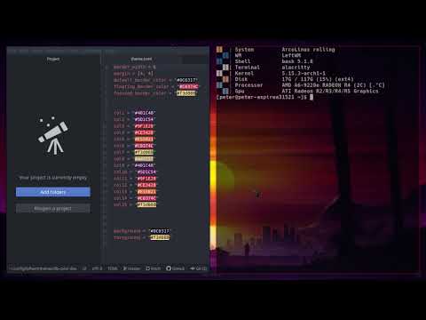 Leftwm theme with pywal