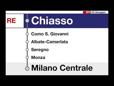 SBB Ansagen / annunci FFS - RE TILO Milano Centrale – Lugano – Bellinzona – Erstfeld (It, De, En)