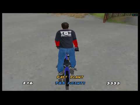 Dave Mirra BMX 2 Grind 170 meters down the rails near the trails