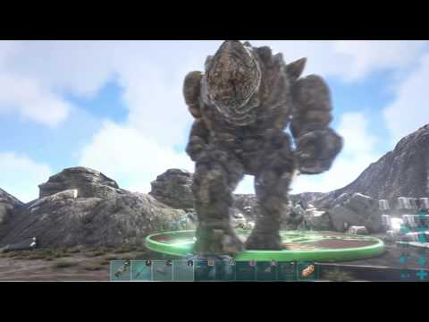 Auto turrets vs Rock Golem