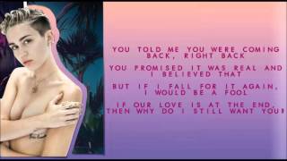 Miley Cyrus - Drive Lyric Video