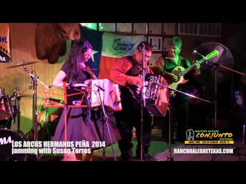 Los Arcos Hermanos Peña jamming with Susan Torres - Rancho Alegre Conjunto Festival 2014