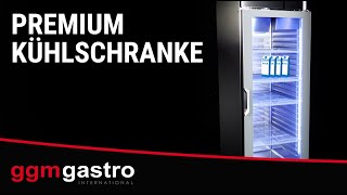 Armoire réfrigérée vitrée positive en acier inoxydable AISI 304 PREMIUM PLUS - GN 2/1 - 560 L - avec 1 porte vitrée