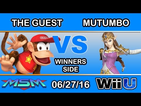 MSM 56 - The Guest (Diddy Kong) Vs. Mutumbo (Zelda) Winners Side - Smash Wii U
