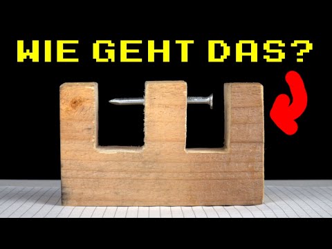 Unmöglicher Nagel in Holz Trick