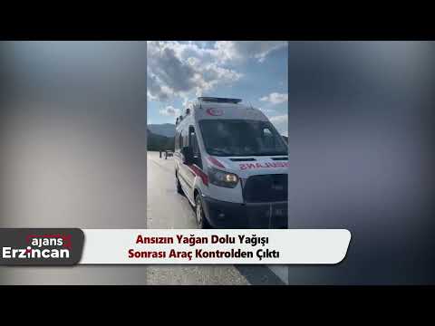 Ansızın Yağan Dolu Yağışı Sonrası Araç Kontrolden Çıktı