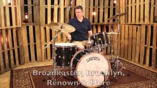 Video thumbnail for Gretsch Broadkaster Shell Pack in Anniversary Sparkle Wrap 24-13-18 by The Drum Shop - Portland, Maine