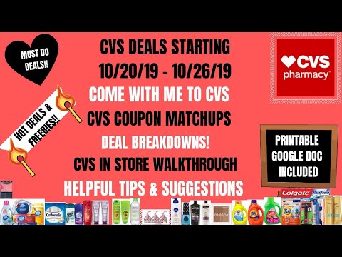 SCORE TONS OF FREE & CHEAP DEALS|CVS COUPON DEALS STARTING 10/20/19|DEAL BREAKDOWNS COME WITH ME 😍 Video