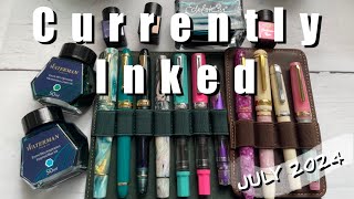 July 2024 #currrentlyinked! Leonardo, Asvine, Delta, Pilot, TWSBI, Esterbrook, Laban | Anita Angliin