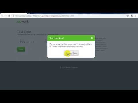 Upwork Bootstrap Test | Above Average | 2.75 out of 5.00