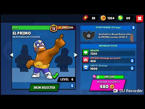 UPGRADING EL PRIMO TO LEVEL 7(BRAWL STARS)