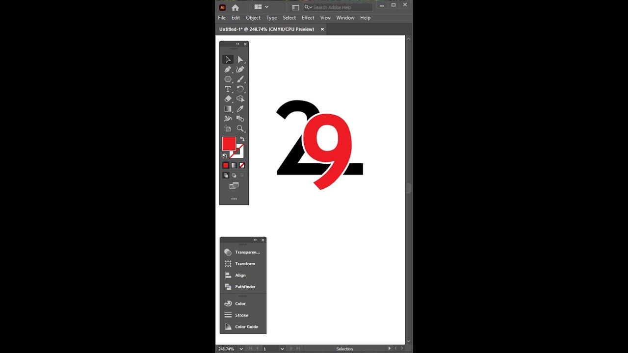 Illustrator Tutorial | Number 29 Logo Design | How to make logo design in Adobe Illustrator CC