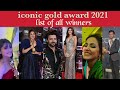 Iconic Gold Award 2021 Winners List