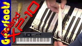 Video thumbnail for Roland XP-10: Fixing a broken key, then trying out the great sounds! by Gearfacts