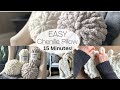 How To Hand Knit A Chenille Round Ball Pillow In 15 Min