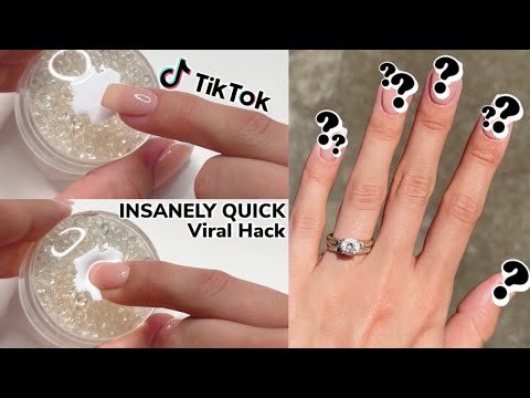 Worlds Fastest French Tip Nail Hack?!😳 | Viral TikTok Gel Nail Art Hack | Jelly Stamper French Tips