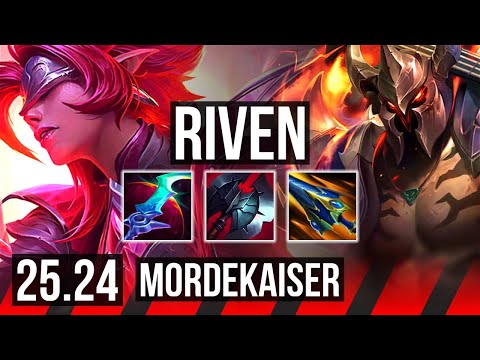 RIVEN vs MORDEKAISER (TOP) | Good KDA: 12/1/8 | KR Master | 25.24