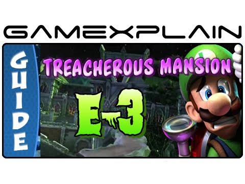 Luigi's Mansion 2: Dark Moon: Treacherous Mansion E-3 Gem, Boo & Puzzle Guide & Walkthrough (100%!)