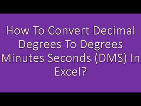 How to convert Decimal Degrees to DMS?