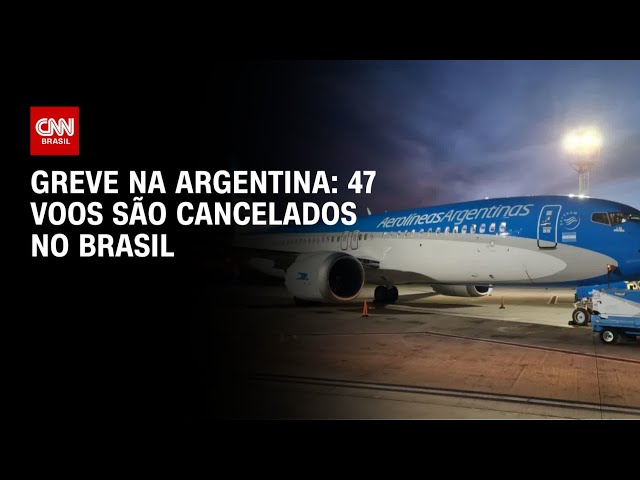 Greve contra reforma trabalhista de Milei cancela voos com o Brasil | LIVE CNN