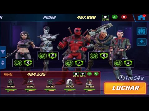 Xforce 457k vs Mercenarios 484k- Marvel Strike Force