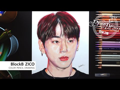 BlockB ZICO colored pencil drawing - Freedraw