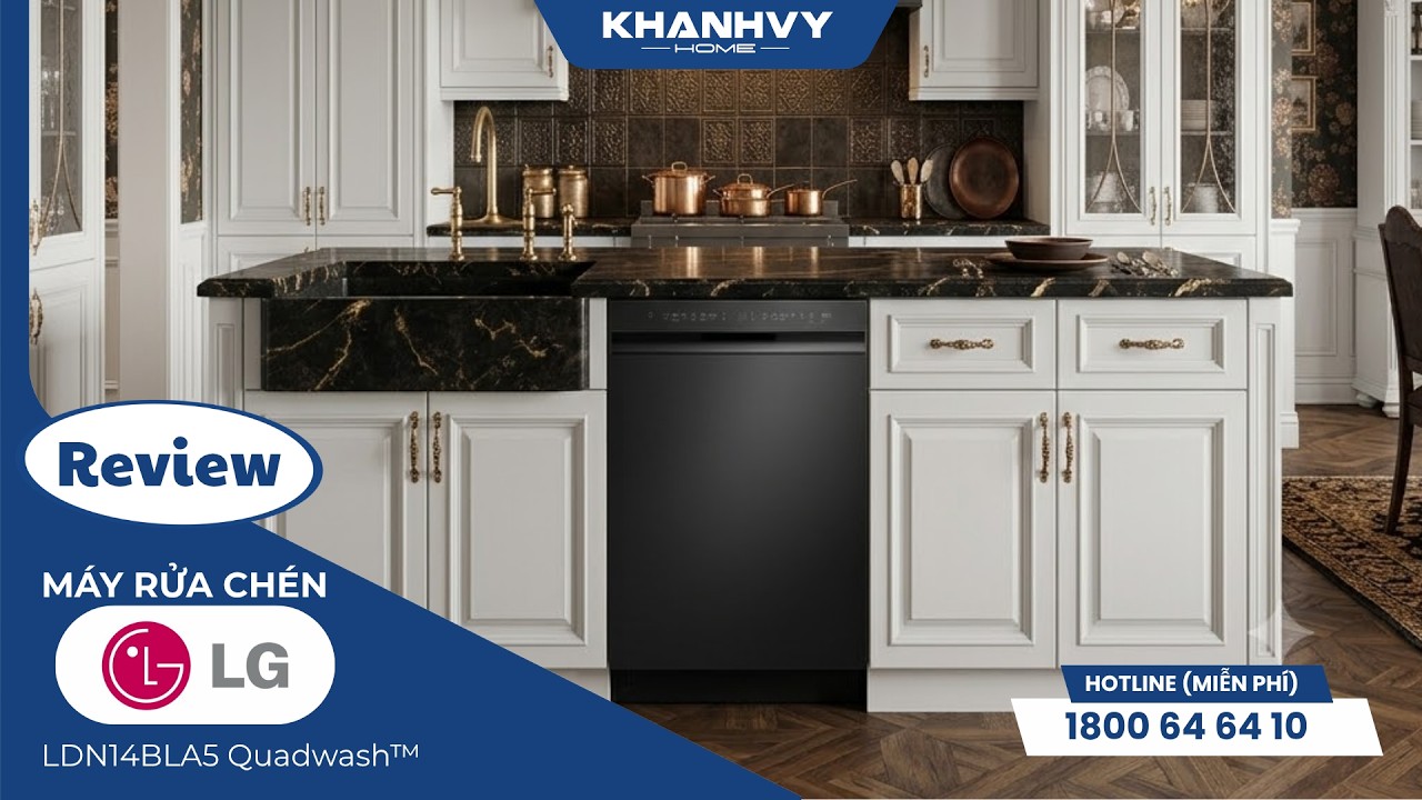 Máy rửa chén LG LDN14BLA5 Quadwash™ màu đen